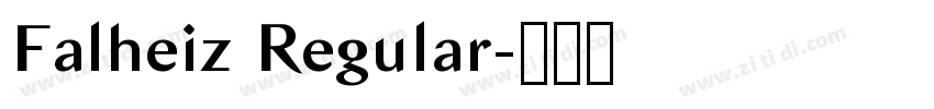 Falheiz Regular字体转换